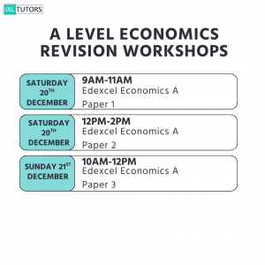 Edexcel A Level Economics Workshops – 20th & 21st December (Online)